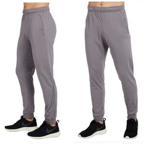 Nike Dri-Fit Gray Swoosh Graphic Logo Training Jogger Sweatpants
